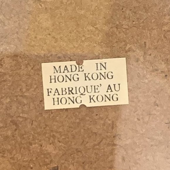 Vintage Faux Wood Grain Octagonal Picture Frame With Gold Accent Trim 8 X 6 Made - Picture 4 of 5